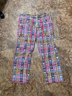 Colorful Patchwork Plaid Pants